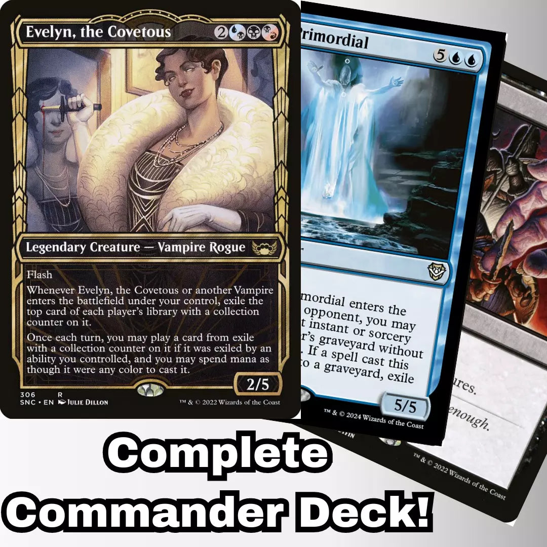 MTG Commander Deck EDH Deck Evelyn, the Covetous 100 Magic Cards Custom Vampires Grixis