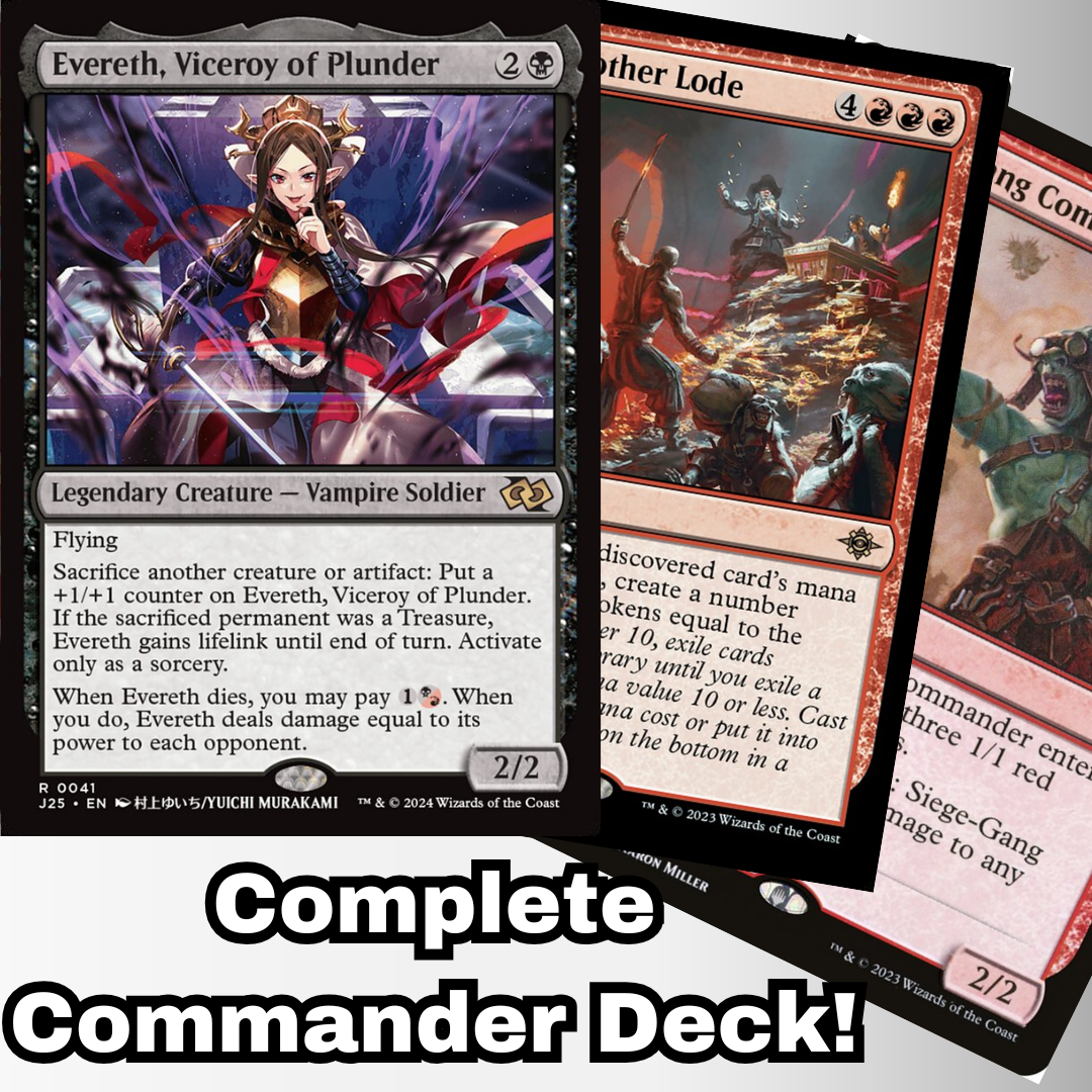 MTG Commander EDH Deck Evereth, Viceroy of Plunder 100 Magic Cards Custom Deck Rakdos Sacrifice