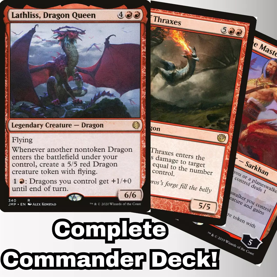 MTG Commander Dragon Deck EDH Deck Lathliss, Dragon Queen 100 Magic Cards Custom Deck Dragons Red Tokens