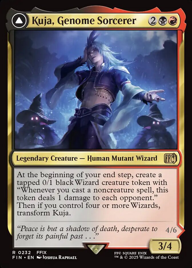 Kuja, Genome Sorcerer card from Final Fantasy crossover in MTG Commander Deck EDH Kess, Dissident Mage 100 Magic Cards Custom Deck.