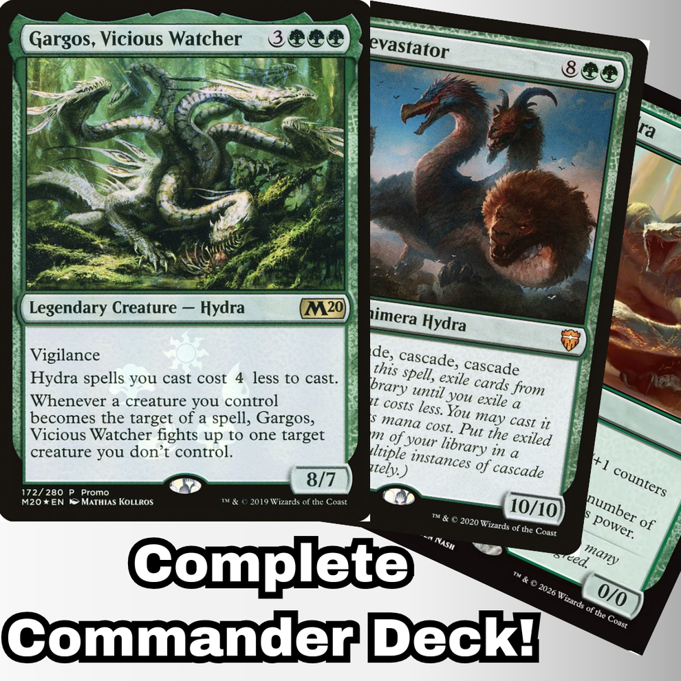 MTG Commander Deck EDH Deck Gargos, Vicious Watcher 100 Magic Cards ...