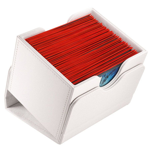 GameGenic Sidekick: 100+ XL CONVERTIBLE White Deck Box Moonveil Games