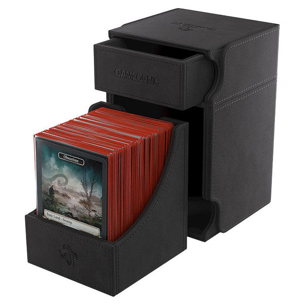 GameGenic Watchtower 100+ XL CONVERTIBLE Black Deck Box Moonveil Games