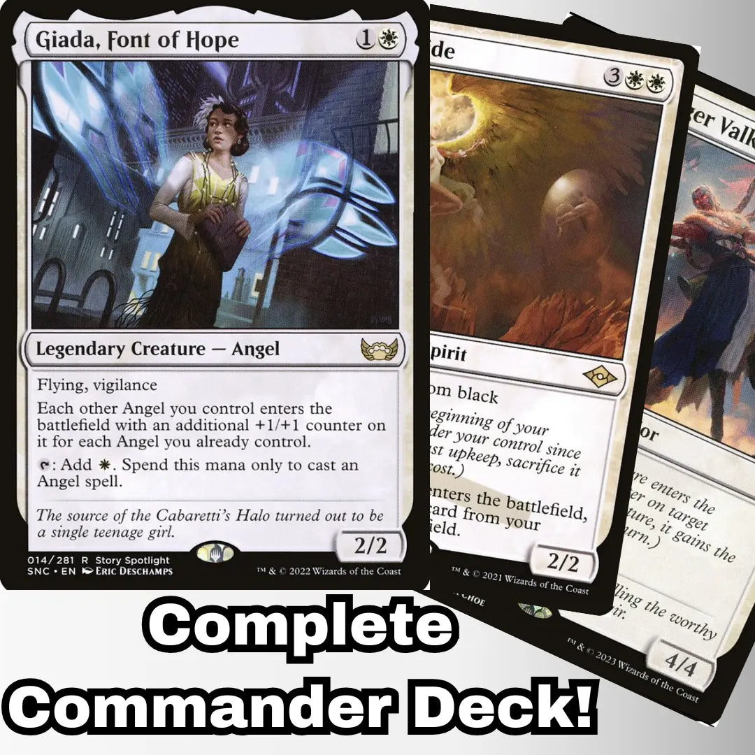 MTG Commander Angel Deck EDH Deck Giada, Font of Hope 100 Magic Cards Custom Deck Kindred White Angels Moonveil Games