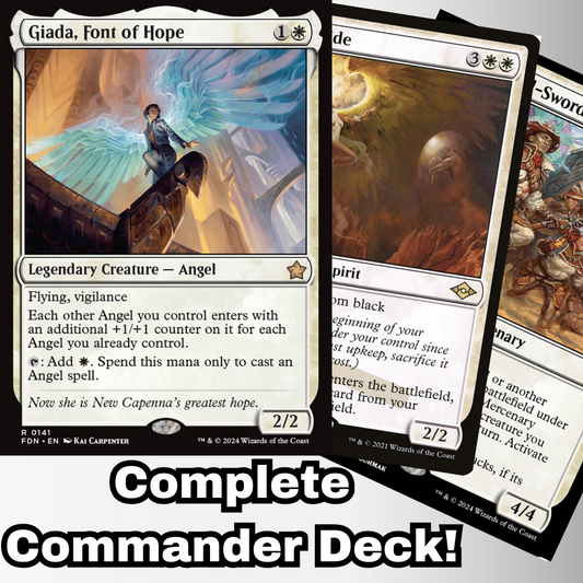 MTG Commander Angel Deck EDH Deck Giada, Font of Hope 100 Magic Cards Custom Deck Kindred White Angels