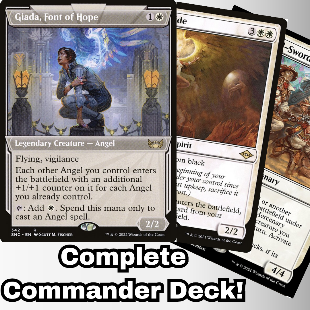 MTG Commander Angel Deck EDH Deck Giada, Font of Hope 100 Magic Cards Custom Deck Tribal White Angels