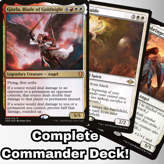 MTG Commander Deck EDH Deck Gisela, Blade of Goldnight 100 Magic Cards Custom Angel Deck Boros Angels Damage