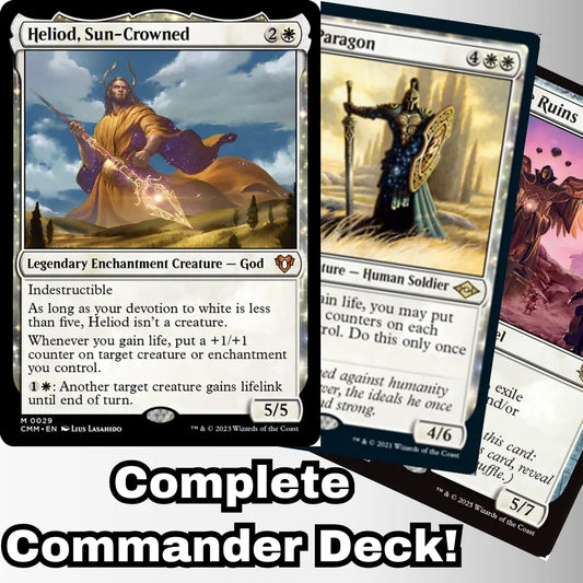 MTG Commander Deck EDH Deck Heliod, Sun-Crowned 100 Magic Cards Custom Deck Life Gain Counters Moonveil Games