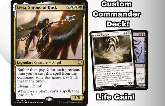MTG Commander Deck Liesa, Shroud Of Dusk Custom Commander Deck - Magic: The Gathering 100-Card Life Drain / Lifegain Theme MTG Commander Deck Liesa, Shroud Of Dusk Custom Commander Deck - Magic: The Gathering 100-Card Life Drain / Lifegain Theme