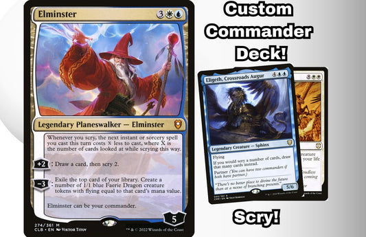 MTG Commander Deck EDH Deck Elminster 100 Magic Cards Custom Deck Scry Azorius