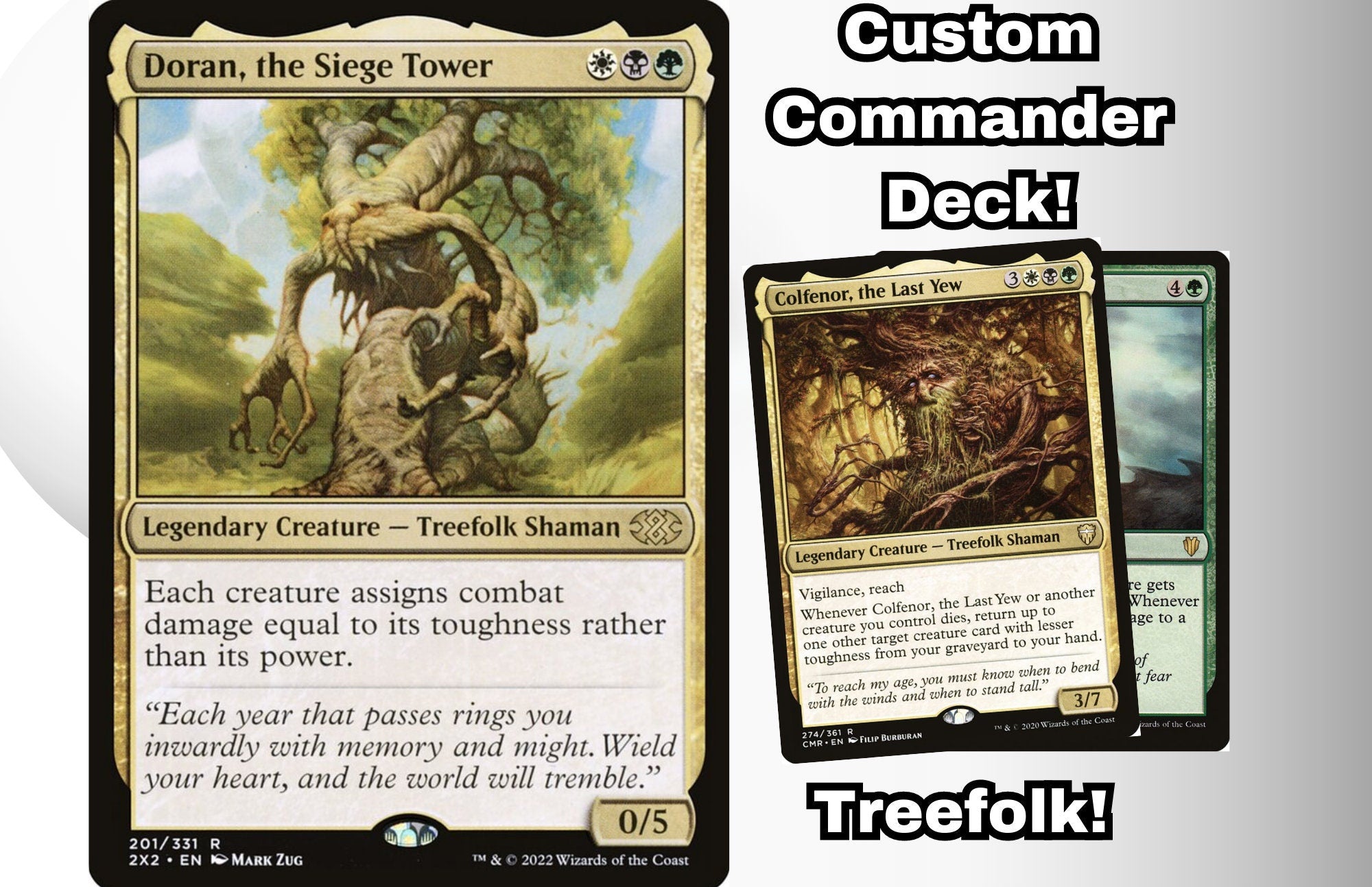 MTG Commander Deck EDH Deck Doran, the Siege Tower 100 Magic Cards Cus ...