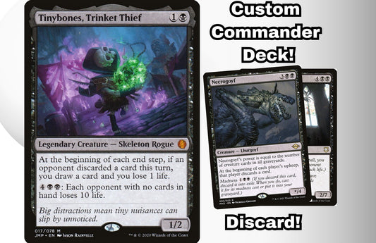 MTG Commander Deck EDH Deck Tinybones, Trinket Thief 100 Magic Cards Custom Deck Discard Black