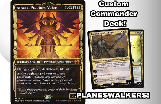 MTG Commander Deck EDH Deck Atraxa, Praetors' Voice 100 Magic Cards Custom Deck Planeswalkers Superfriends Deck