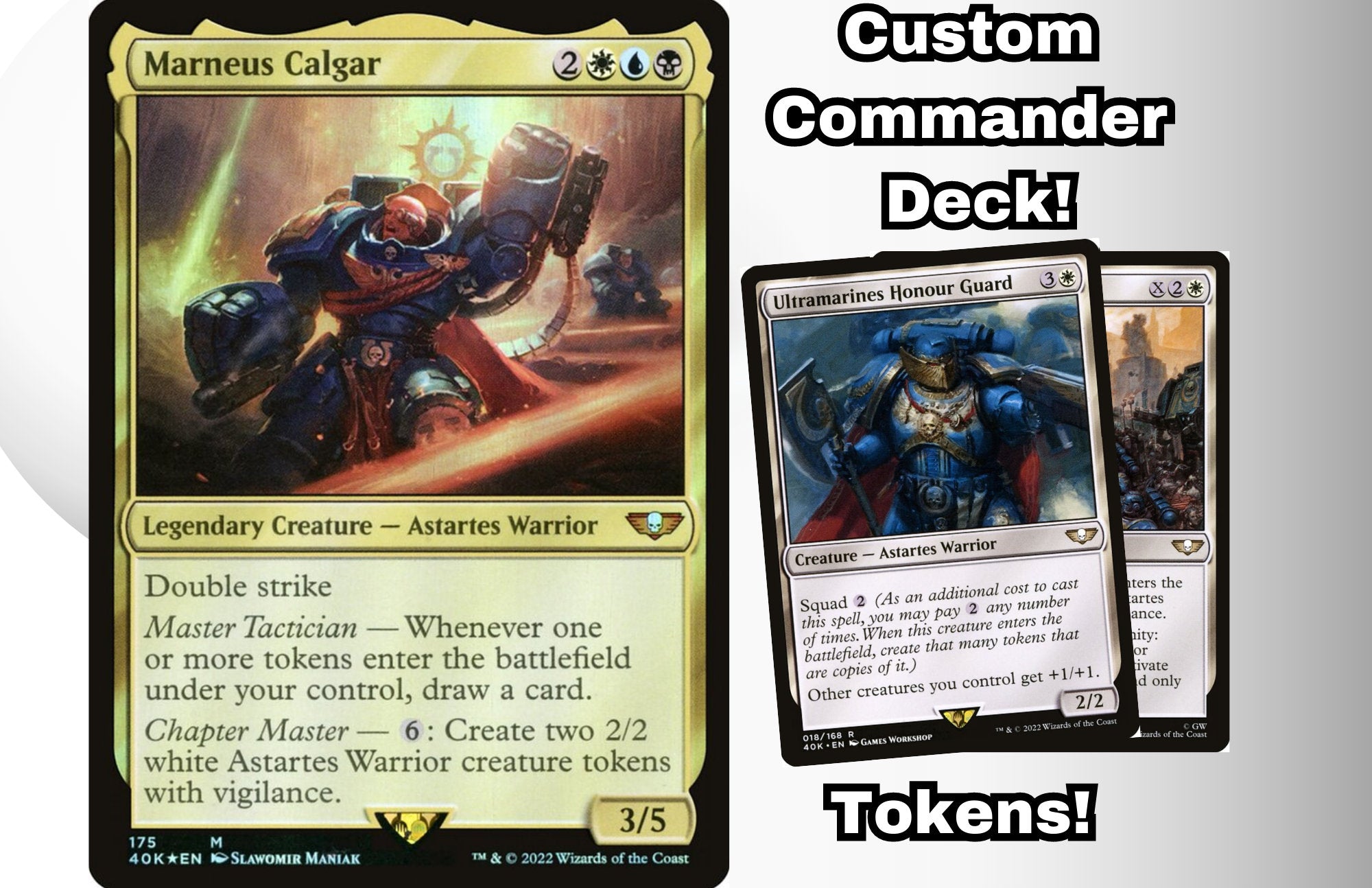 MTG Commander Deck EDH Deck Marneus Calgar 100 Magic Cards Custom Deck ...