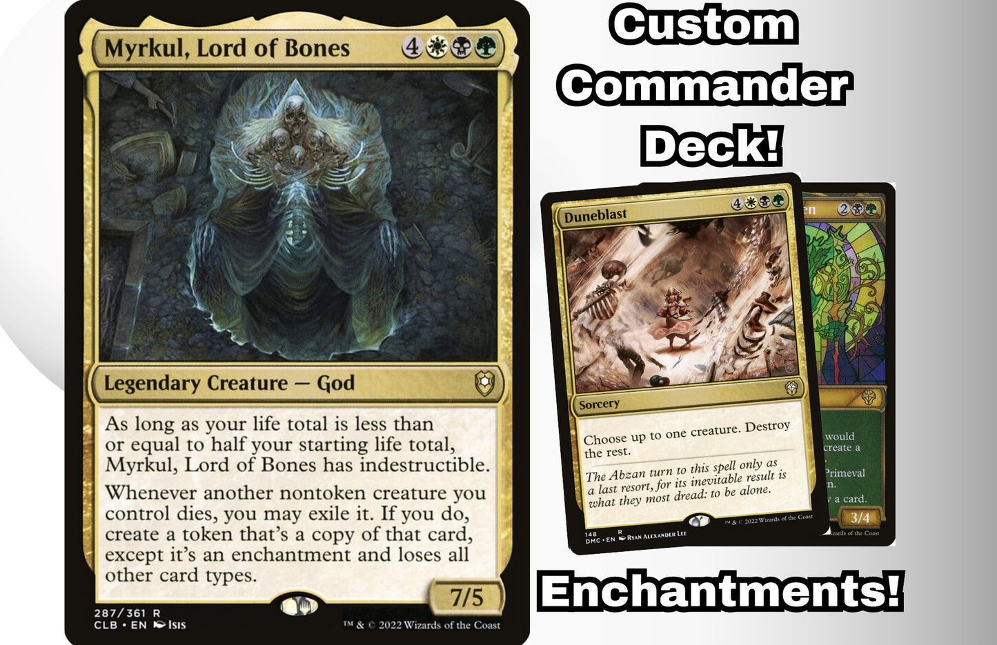 MTG Commander Deck EDH Deck Myrkul, Lord of Bones 100 Magic Cards Custom Deck Enchantments Abzan