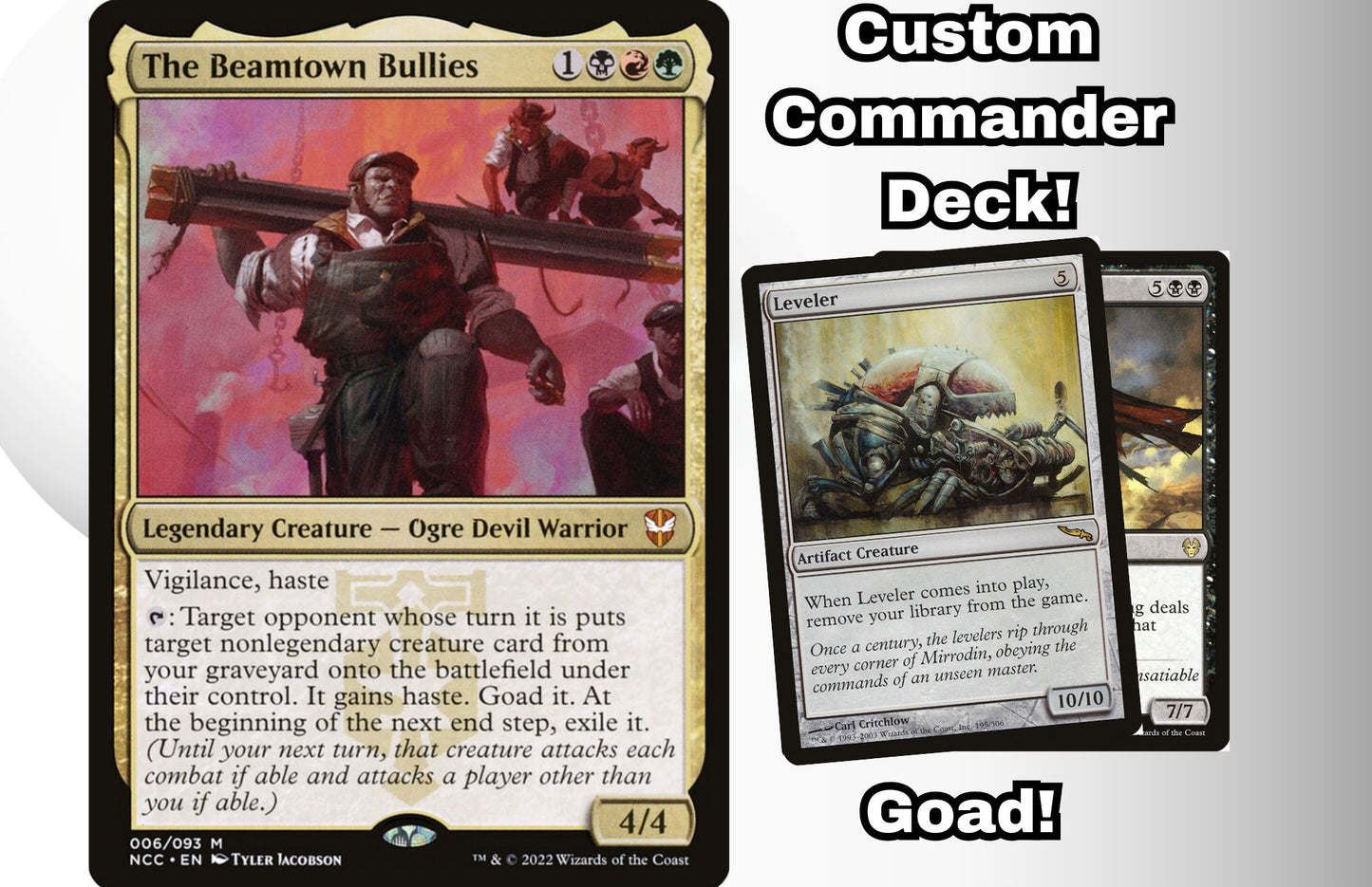 MTG Commander Deck EDH Deck The Beamtown Bullies 100 Magic Cards Custom Deck Goad Jund