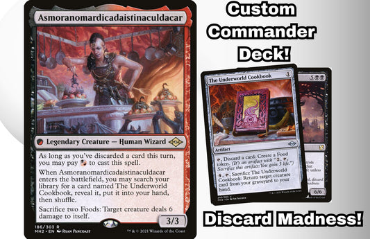 MTG Commander Deck EDH Deck Asmoranomardicadaistinaculdacar Magic Cards Custom Deck Discard Madness Rakdos