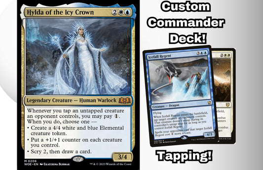 MTG Commander Deck EDH Deck Hylda of the Icy Crown 100 Magic Cards Custom Deck Tapping Azorius Wilds of Eldraine