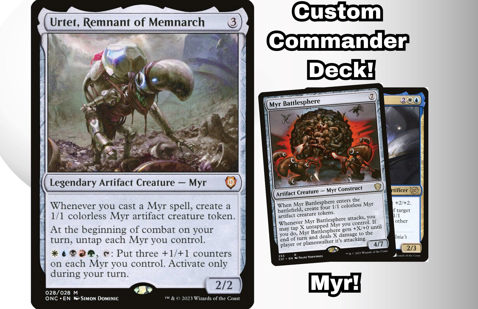 MTG Commander Deck EDH Deck Urtet, Remnant of Memnarch 100 Magic Cards ...