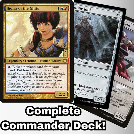 MTG Commander Deck EDH Deck Jhoira of the Ghitu 100 Magic Cards Custom Deck Suspend Izzet Moonveil Games