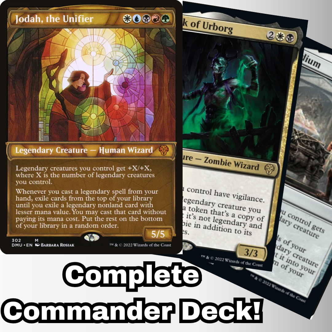 MTG Commander Deck EDH Deck Jodah, the Unifier 100 Magic Cards Custom Deck 5 Color Legendary Creatures Legends 5 Color