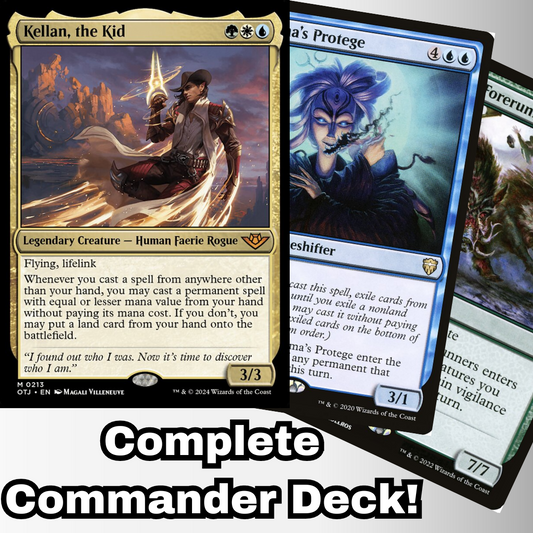 MTG Commander Deck EDH Deck Kellan, the Kid 100 Magic Cards Custom Deck Exile Bant Outlaws of Thunder Junction