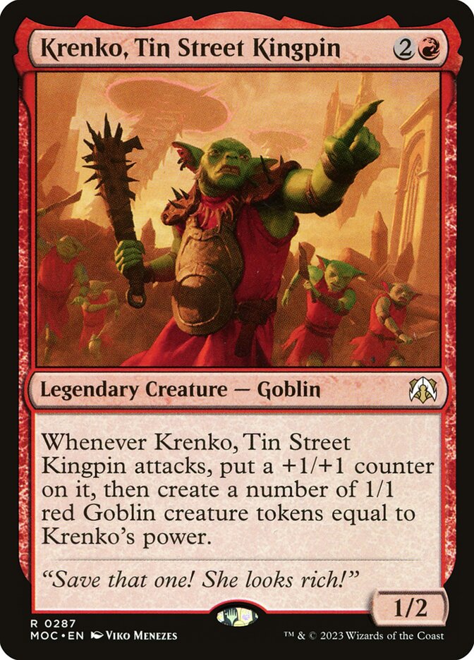 MTG Commander Goblin Deck EDH Deck Krenko, Mob Boss 100 Magic Cards Custom Deck Goblins Red