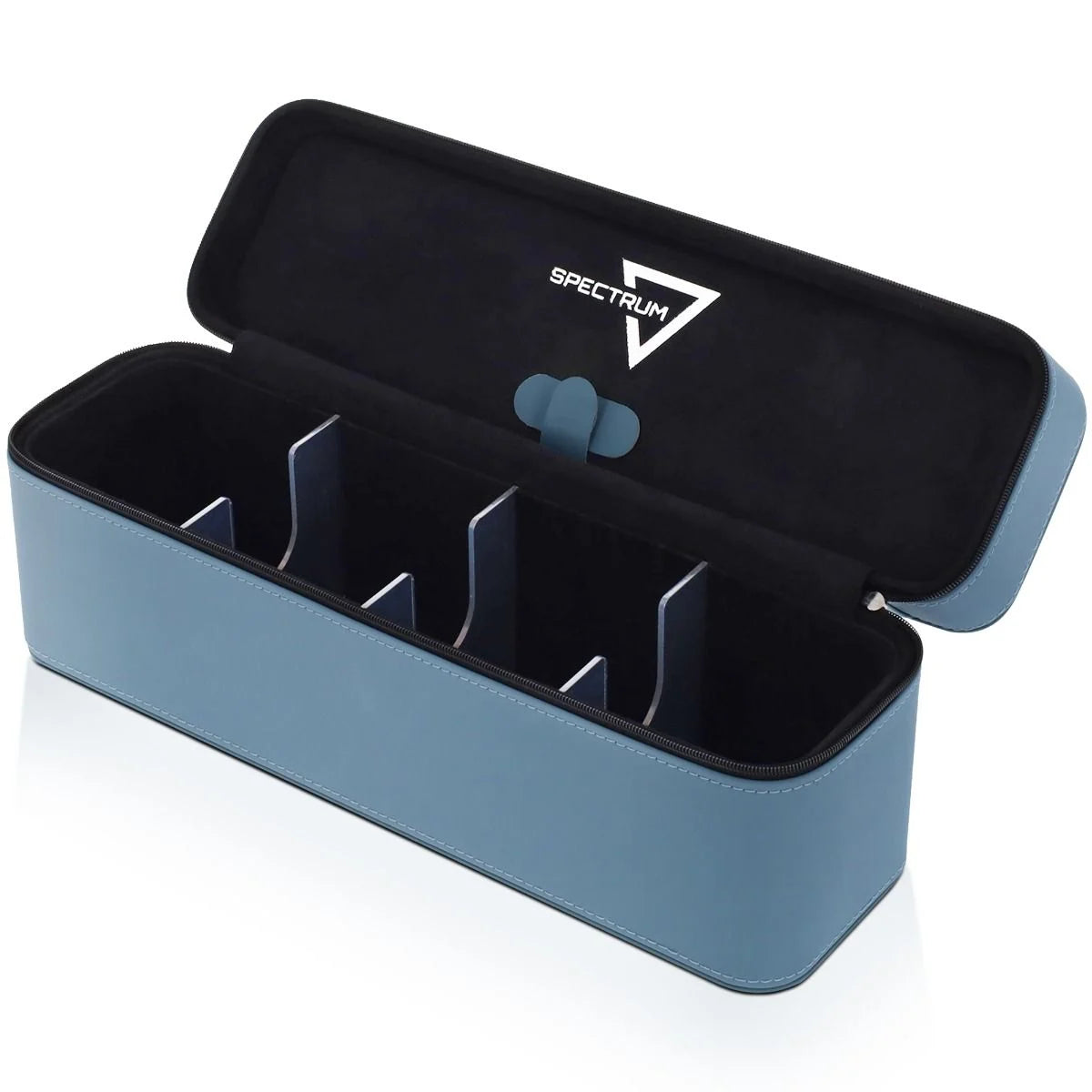 BCW Prism Deck Case - Array with removable dividers, zip-around closure, and Spectrum branding, designed for organizing trading card decks and accessories.