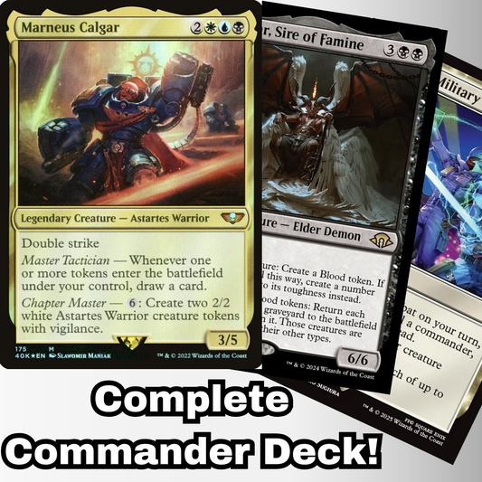 MTG Commander Deck EDH Deck Marneus Calgar 100 Magic Cards Custom Deck Tokens Warhammer 40k Esper
