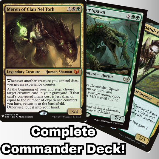 MTG Commander Deck EDH Deck Meren of Clan Nel Toth 100 Magic Cards Custom Deck Sacrifice Golgari Graveyard Deck