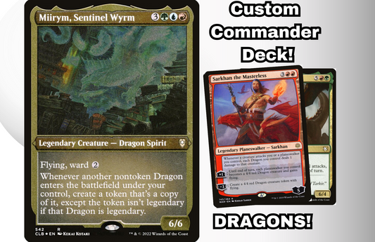 MTG Commander Dragon Deck EDH Deck Miirym, Sentinel Wyrm 100 Magic Cards Custom Deck Dragons Tribal