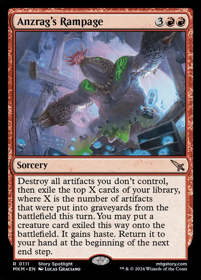 MTG Commander Deck EDH Deck Anzrag, the Quake-Mole 100 Magic Cards Custom Deck Moletiple Combat Steps Murders at Karlov Manor Moonveil Games