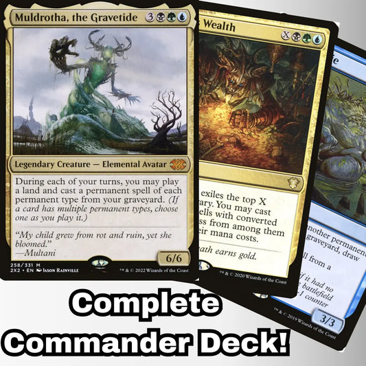 MTG Commander Deck EDH Deck Muldrotha, the Gravetide 100 Magic Cards Custom Deck Graveyard Sultai