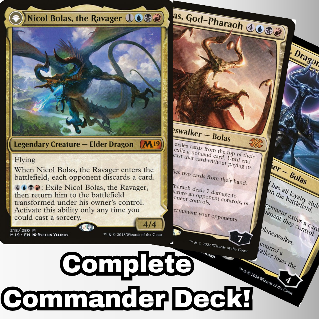 MTG Commander Deck EDH Deck Nicol Bolas, the Ravager 100 Magic Cards Custom Deck Nicol Bolas Themed Villain Deck Grixis