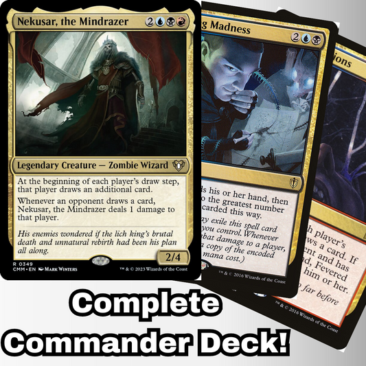 MTG Commander Deck EDH Deck Nekusar, The Mindrazer 100 Magic Cards Custom Deck Wheels Forced Draw