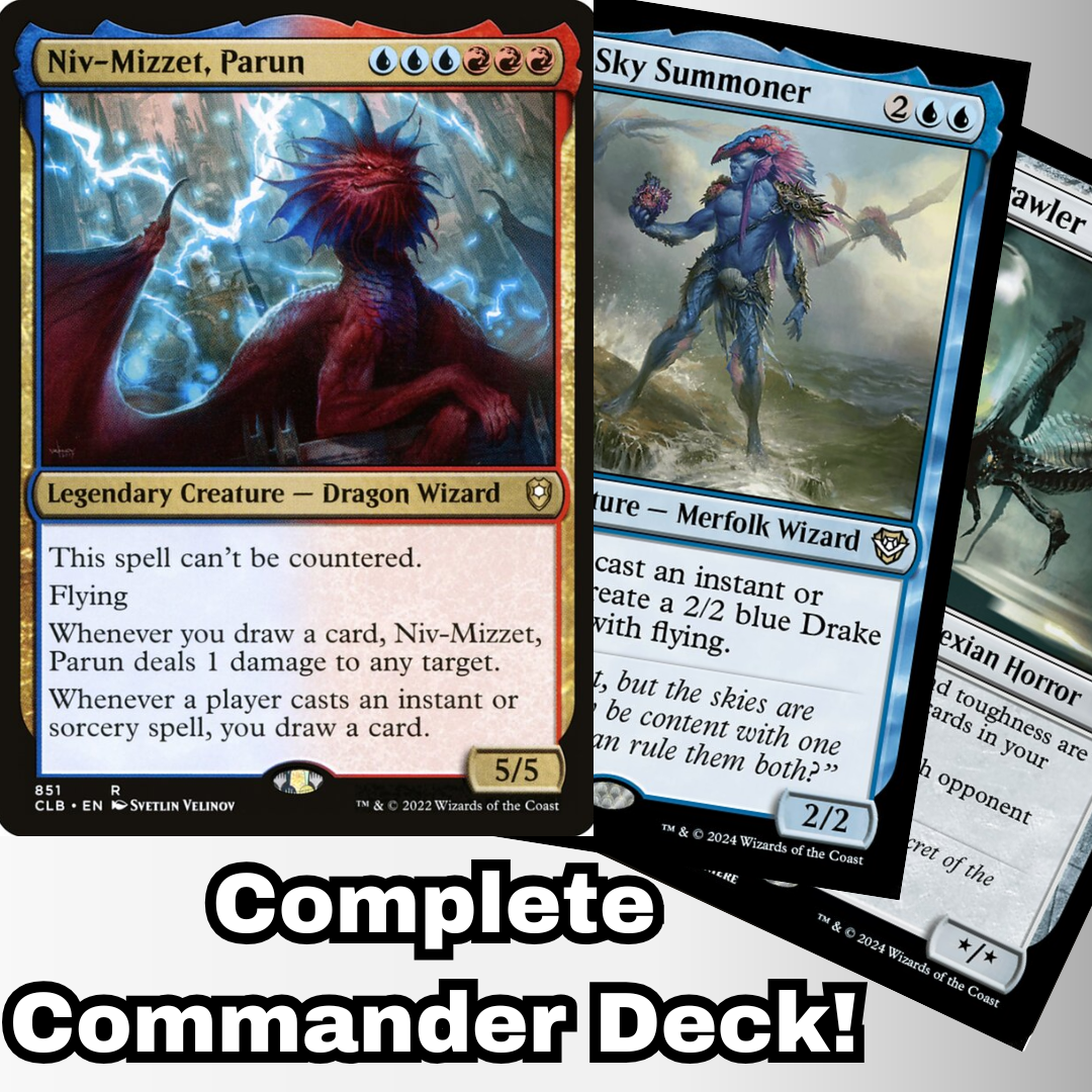 MTG Commander Deck EDH Deck Niv-Mizzet, Parun 100 Magic Cards Custom Deck Spells Izzet