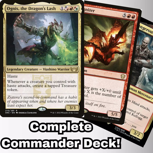 MTG Commander Deck EDH Deck Ognis, the Dragon's Lash 100 Magic Cards Custom Deck Haste Deck