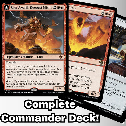 MTG Commander Deck EDH Deck Ojer Axonil, Deepest Might 100 Magic Cards Custom Deck Burn Damage deck! The Lost Caverns of Ixalan Moonveil Games