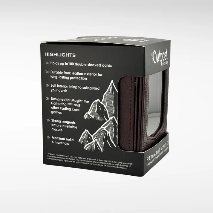 Nerd Gear - The Outpost - Remnant Series - Grimoire Dark Brown Deck Box