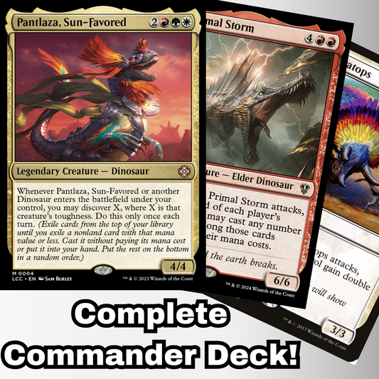 MTG Commander Deck EDH Deck Pantlaza, Sun-Favored 100 Magic Cards Custom Deck Dinosaur Kindred Dinosaurs