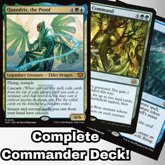 MTG Commander Deck EDH Deck Quandrix, the Proof 100 Magic Cards Custom Deck Cascade Secrets of Strixhaven