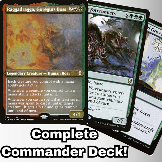 MTG Commander Deck EDH Deck Raggadragga, Goreguts Boss 100 Magic Cards Custom Deck Mana Creatures Gruul