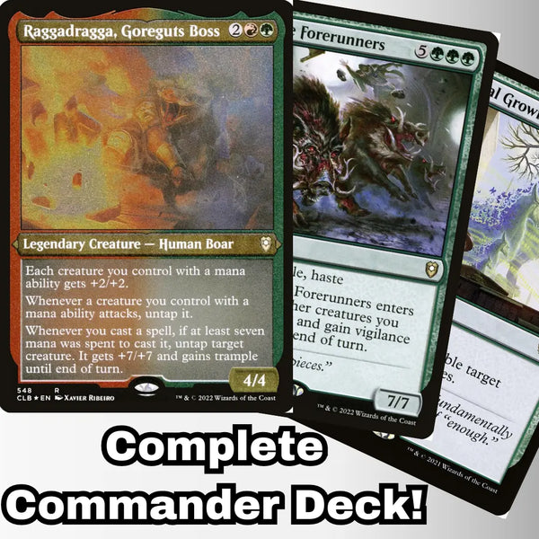 MTG Commander Deck EDH Deck Raggadragga, Goreguts Boss 100 Magic Cards ...