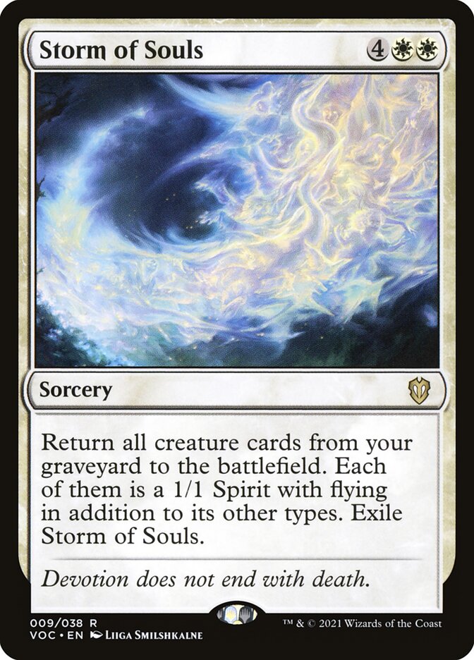 MTG Commander Deck with Reaper King and Storm of Souls card; 100 Magic cards featuring Changelings, custom-built for casual play by Moonveil Games.