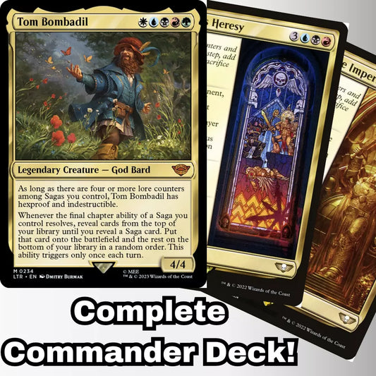 MTG Commander Deck EDH Deck Tom Bombadil 100 Magic Cards Custom Deck Sagas Enchantments