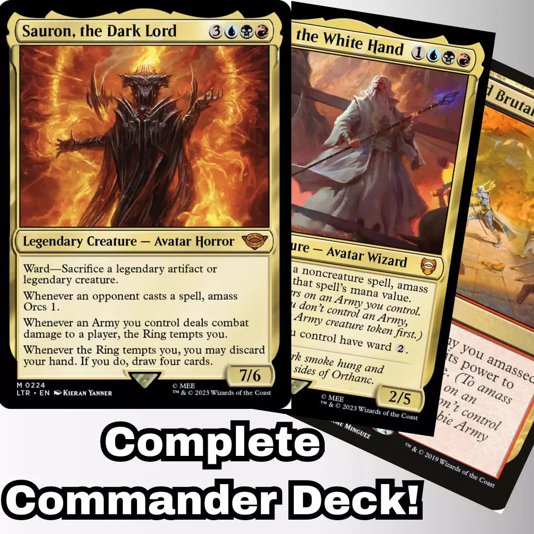 MTG Commander Deck EDH Deck Sauron, the Dark Lord 100 Magic Cards Cust ...