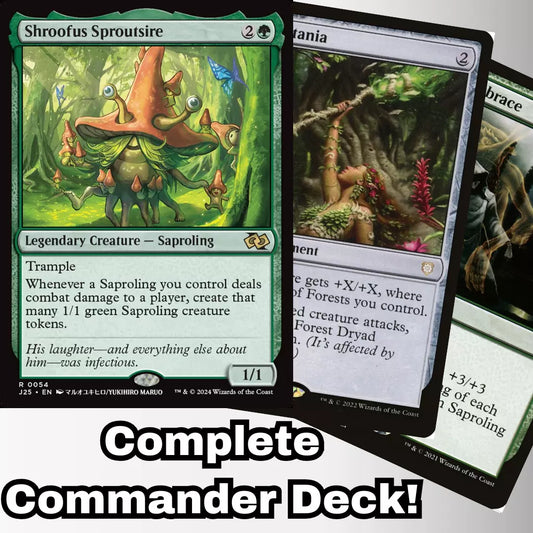 MTG Commander Deck EDH Deck Shroofus Sproutsire 100 Magic Cards Custom Deck Green Saprolings