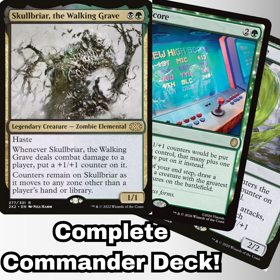 MTG Commander Deck EDH Deck Skullbriar, the Walking Grave 100 Magic Cards Custom Deck Counters Golgari