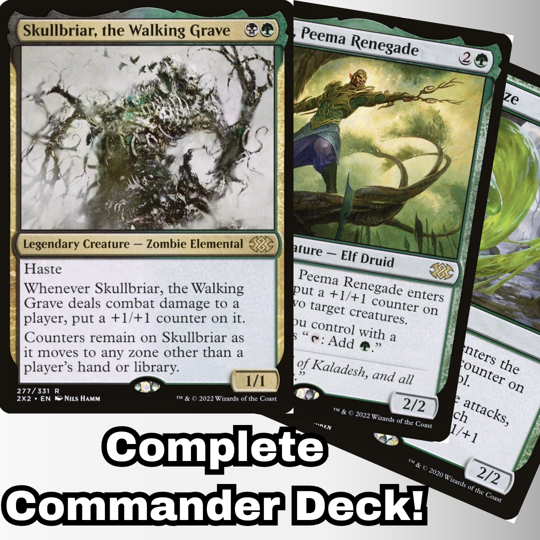MTG Commander Deck EDH Deck Skullbriar, the Walking Grave 100 Magic Cards Custom Deck Counters Golgari