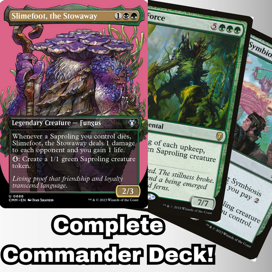 MTG Commander Deck EDH Deck Slimefoot, the Stowaway 100 Magic Cards Custom Deck Saprolings Fungus Tribal